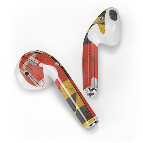 Maryland Flag Dark Wood Apple AirPods 2 Skin