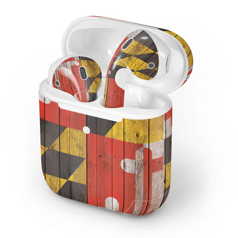 Maryland Flag Dark Wood Apple AirPods 2 Skin