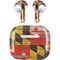 Maryland Flag Dark Wood Apple AirPods (3rd Gen 2021) Skin