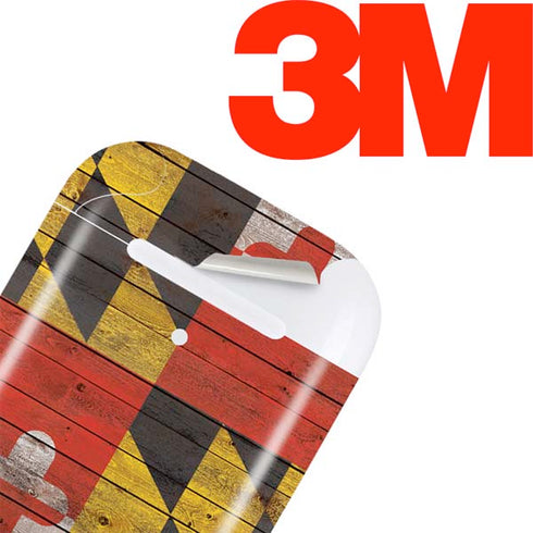 Maryland Flag Dark Wood Apple AirPods Skin
