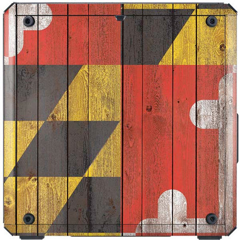 Maryland Flag Dark Wood Cooler Master MasterBox Q300L Mini Tower Skin