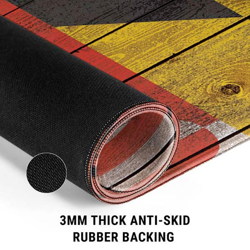 Maryland Flag Dark Wood Gaming Mouse Pad