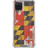 Maryland Flag Dark Wood Galaxy A12 Clear Case