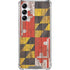 Maryland Flag Dark Wood Galaxy A14 5G Clear Case