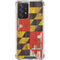 Maryland Flag Dark Wood Galaxy A52 5G Clear Case