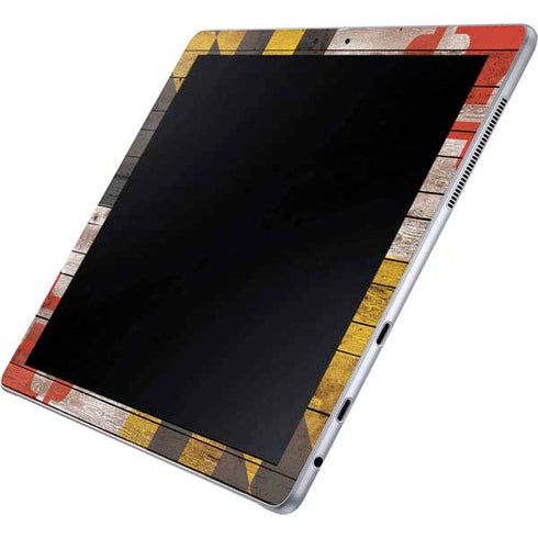 Maryland Flag Dark Wood Galaxy Book 12in Skin