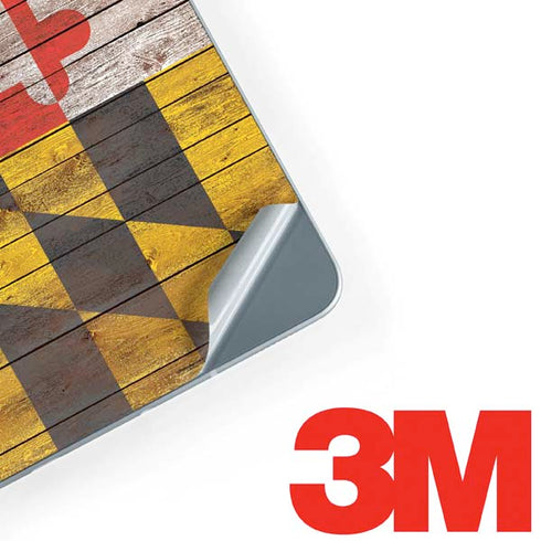 Maryland Flag Dark Wood Galaxy Book 12in Skin