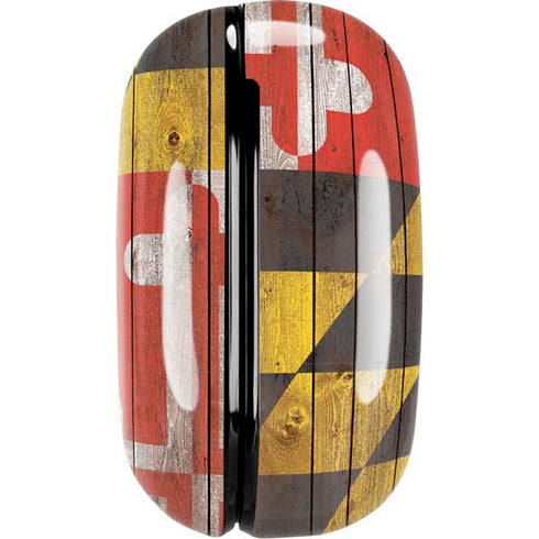 Maryland Flag Dark Wood Galaxy Buds Pro Skin