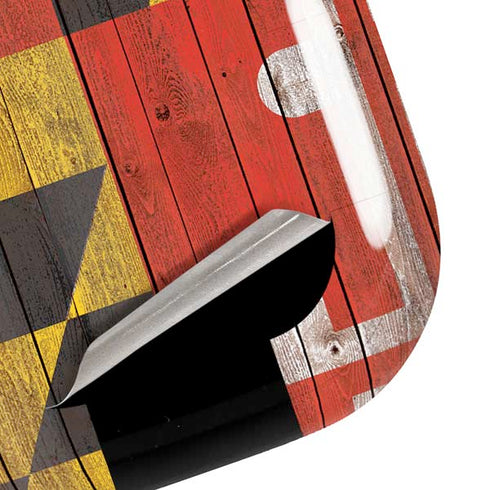 Maryland Flag Dark Wood Galaxy Buds Pro Skin