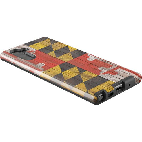Maryland Flag Dark Wood Galaxy Note 10 Pro Case
