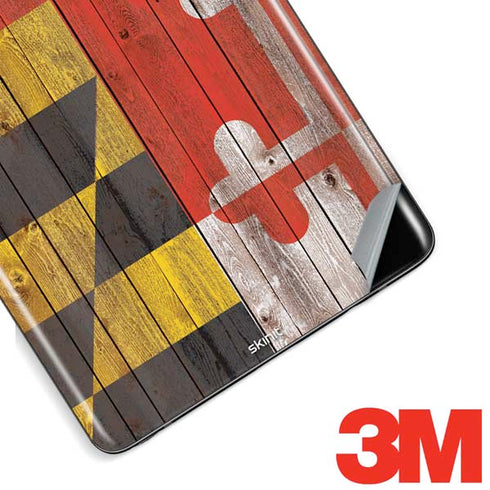 Maryland Flag Dark Wood Galaxy Note 8 Skin