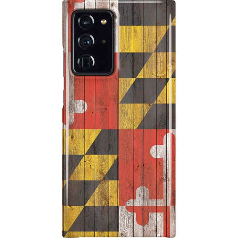 Maryland Flag Dark Wood Galaxy Note20 Ultra 5G Lite Case