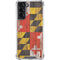 Maryland Flag Dark Wood Galaxy S21 5G Clear Case