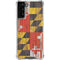 Maryland Flag Dark Wood Galaxy S21 FE Clear Case