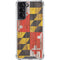 Maryland Flag Dark Wood Galaxy S22 Clear Case