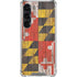 Maryland Flag Dark Wood Galaxy S23 Clear Case