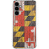 Maryland Flag Dark Wood Galaxy S24 Plus Clear Case