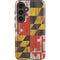 Maryland Flag Dark Wood Galaxy S24 Plus Impact Case