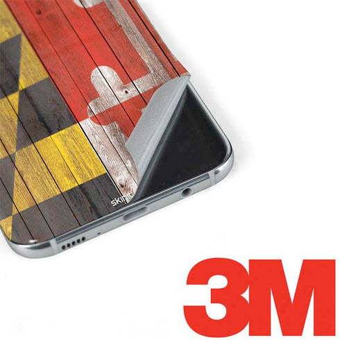 Maryland Flag Dark Wood Galaxy S8 Skin