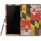 Maryland Flag Dark Wood Samsung Galaxy Tab Skin