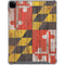 Maryland Flag Dark Wood iPad Pro 12.9in (2020) Clear Case