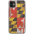 Maryland Flag Dark Wood iPhone 11 Clear Case