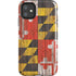 Maryland Flag Dark Wood iPhone 11 Impact Case
