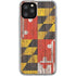 Maryland Flag Dark Wood iPhone 11 Pro Clear Case