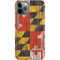 Maryland Flag Dark Wood iPhone 11 Pro Lite Case