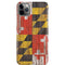 Maryland Flag Dark Wood iPhone 11 Pro Max Lite Case