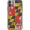 Maryland Flag Dark Wood iPhone 11 Skin