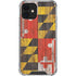 Maryland Flag Dark Wood iPhone 12 Clear Case