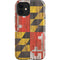 Maryland Flag Dark Wood iPhone 12 Impact Case