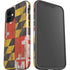 Maryland Flag Dark Wood iPhone 12 Impact Case