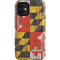 Maryland Flag Dark Wood iPhone 12 Mini Impact Case