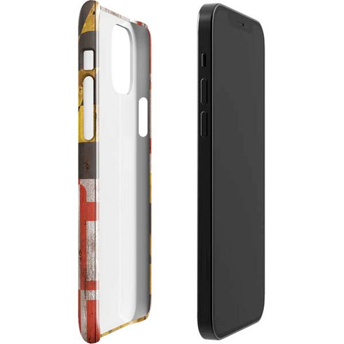 Maryland Flag Dark Wood iPhone 12 Mini Lite Case
