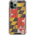 Maryland Flag Dark Wood iPhone 12 Pro Clear Case