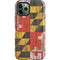 Maryland Flag Dark Wood iPhone 12 Pro Impact Case