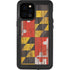 Maryland Flag Dark Wood iPhone 12 Pro Max Waterproof Case
