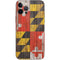 Maryland Flag Dark Wood iPhone 12 Pro Skin