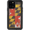 Maryland Flag Dark Wood iPhone 12 Pro Waterproof Case