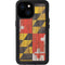 Maryland Flag Dark Wood iPhone 13 Mini Waterproof Case