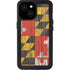 Maryland Flag Dark Wood iPhone 13 Mini Waterproof Case