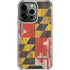 Maryland Flag Dark Wood iPhone 13 Pro Clear Case