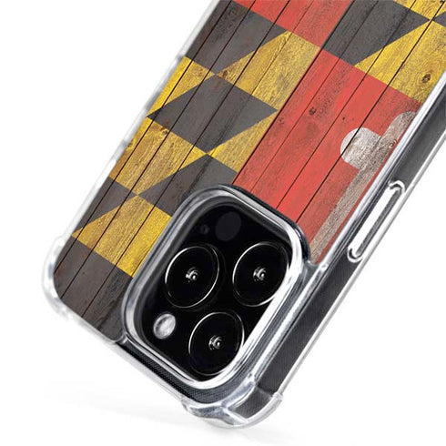 Maryland Flag Dark Wood iPhone 13 Pro Max MagSafe Case