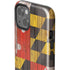 Maryland Flag Dark Wood iPhone 15 Plus Impact Case