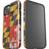 Maryland Flag Dark Wood iPhone 15 Plus Impact Case