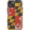 Maryland Flag Dark Wood iPhone 14 Impact Case