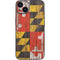 Maryland Flag Dark Wood iPhone 14 Plus Skin