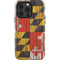 Maryland Flag Dark Wood iPhone 14 Pro Impact Case